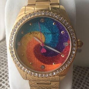 Betsey Johnson Rainbow Faced Watch